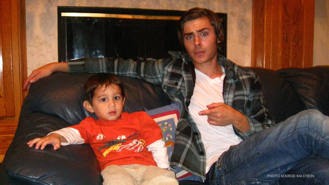 Kai Efron and Zac Efron